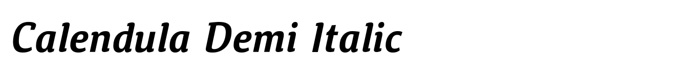 Calendula Demi Italic